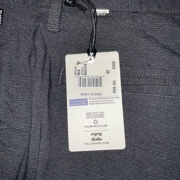 BILLABONG Crossfire X Micro Shorts Men’s Size 32 Black Regular Length - Picture 2 of 3